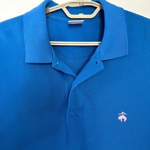 Brooks Brothers Mens Original Fit Polo Shirt 
Size L Blue Embroidered Chest Logo